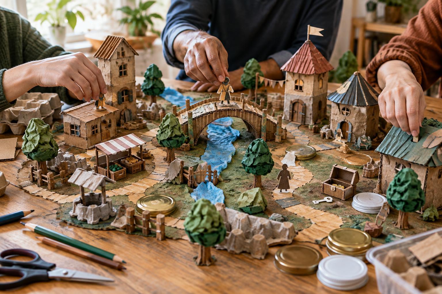 How to Make a Tabletop Story Setting from Recycled Materials